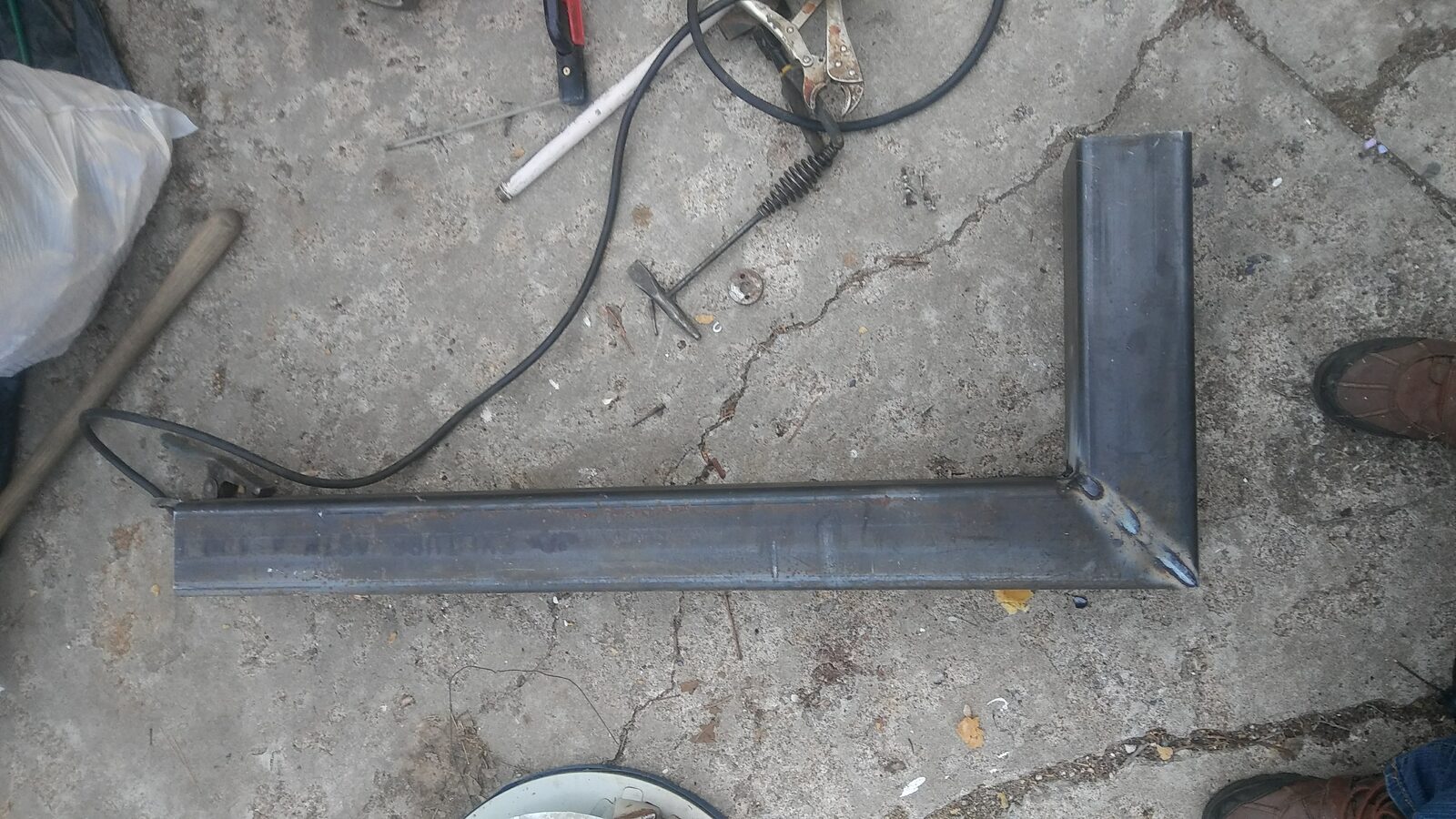 L-shaped channel welded
