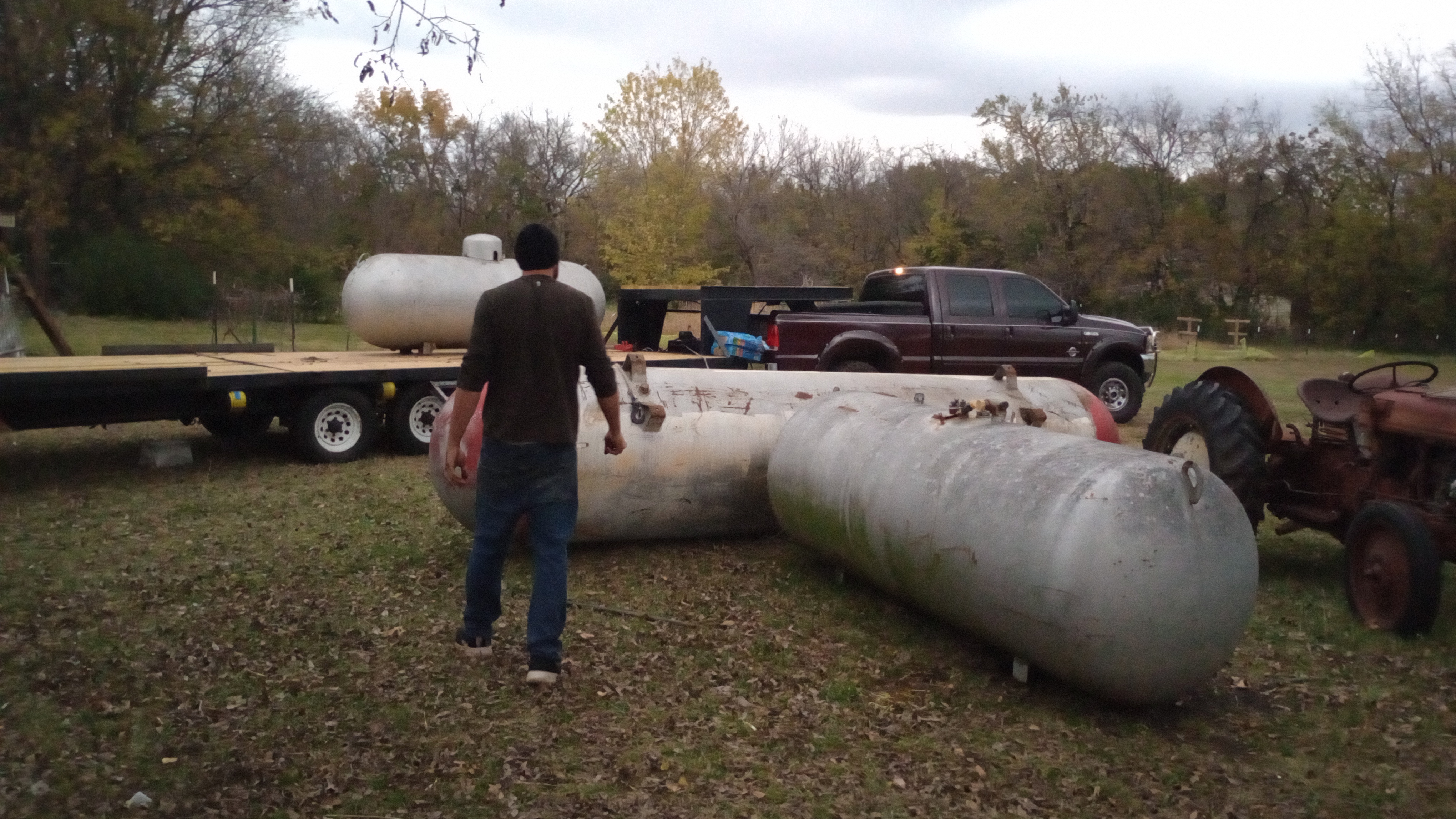 Two tanks in the yard ready for work