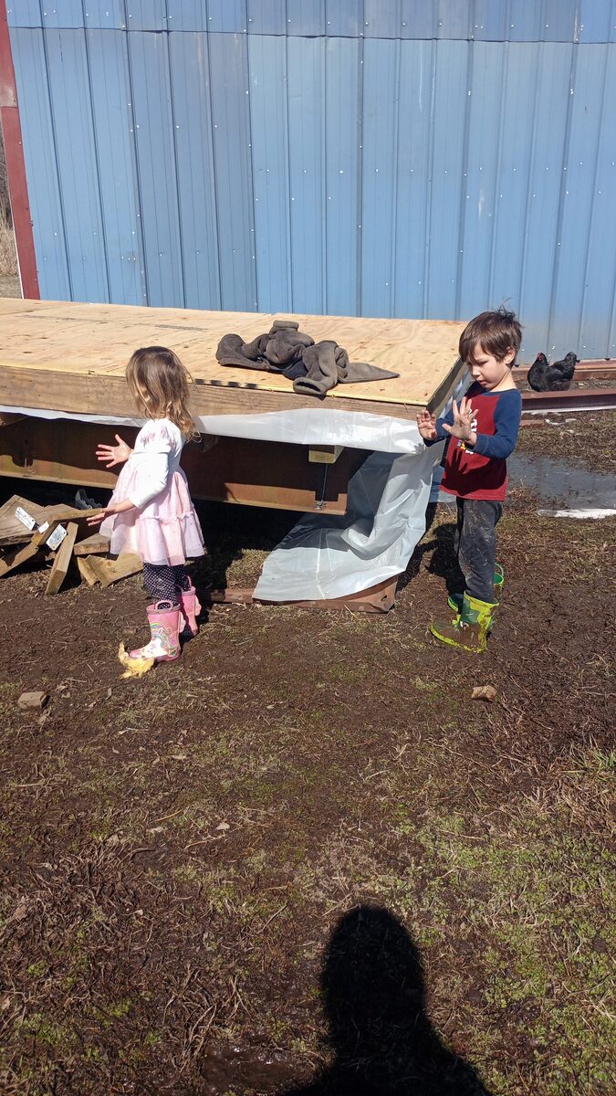 Kids by the kiln trailer